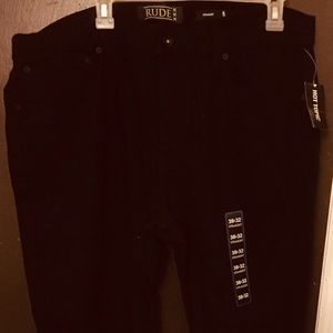 RUDE Black Jeans Men’s 38x32 New With Tags